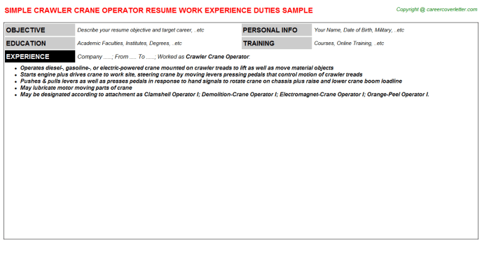crawler-crane-operator-resume