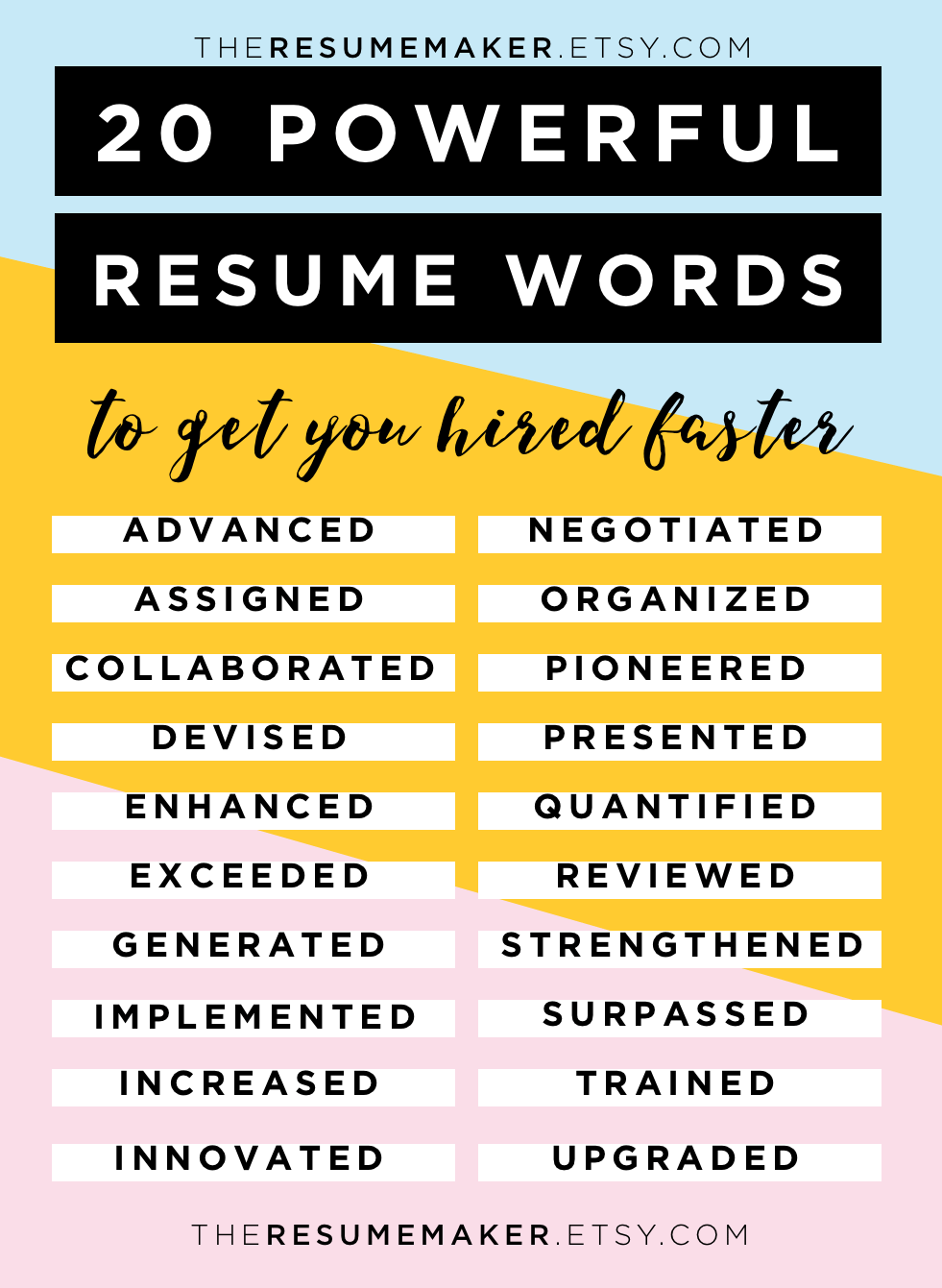 important things for resume